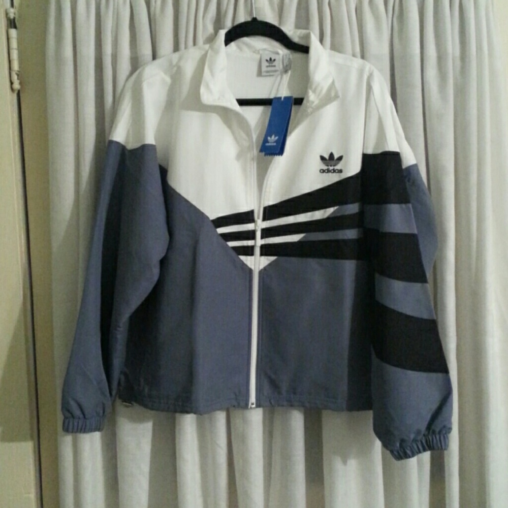 Women's Addias crop track jacket sz XL
